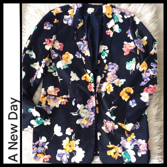NWOT A New Day Oversized Floral Blazer - Picture 5 of 7